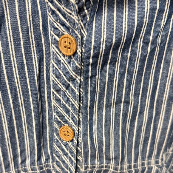 Wonder Nation Blue Striped Casual Kids Dress - Picture 5 of 7